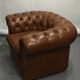 Fauteuil Chesterfield en cuir
