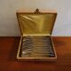 12 Art Deco dessert spoons hallmarked in silver metal - In case - 1920