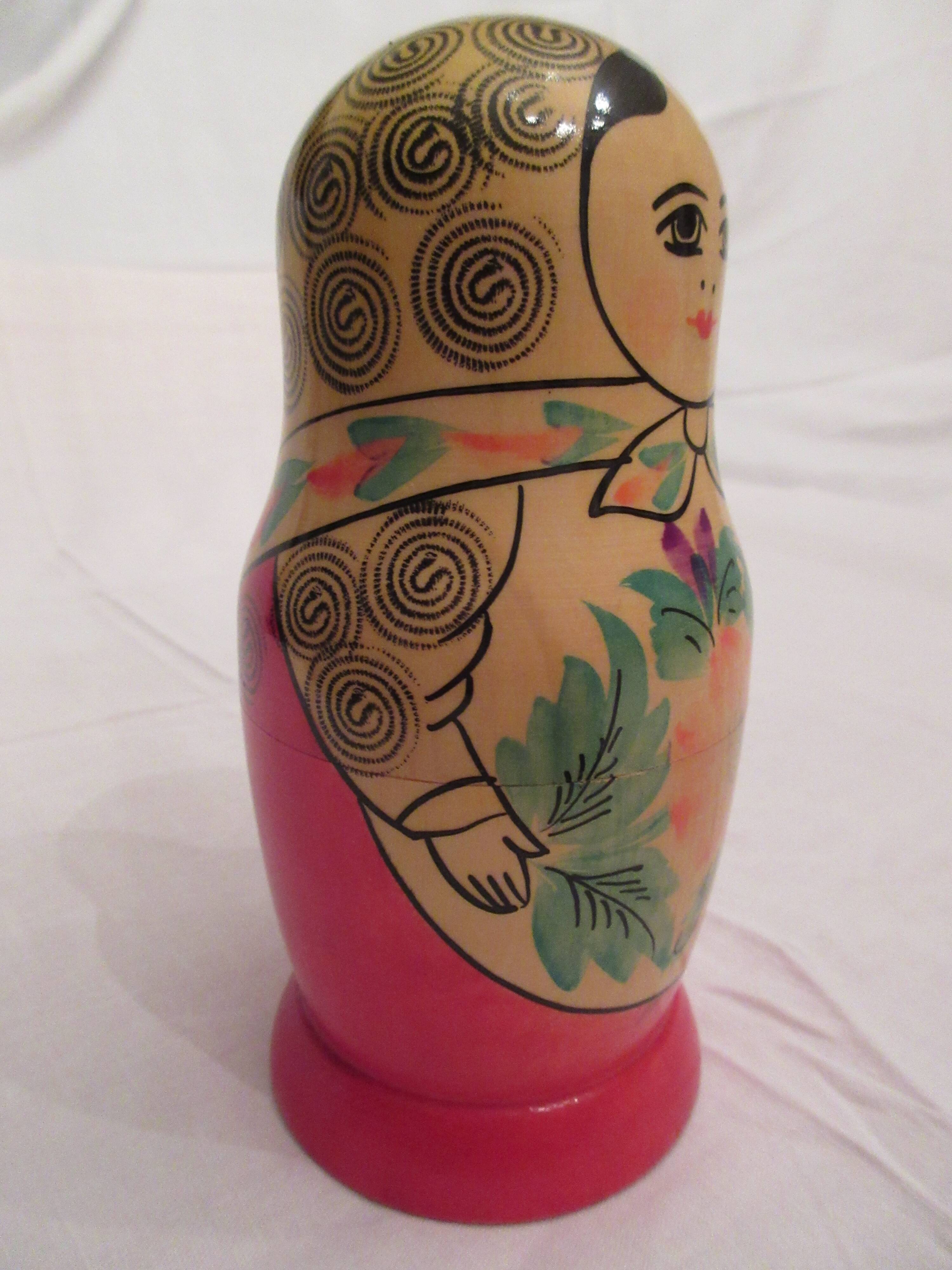 Traditional russian dolls "matryoshkas" from the 70s