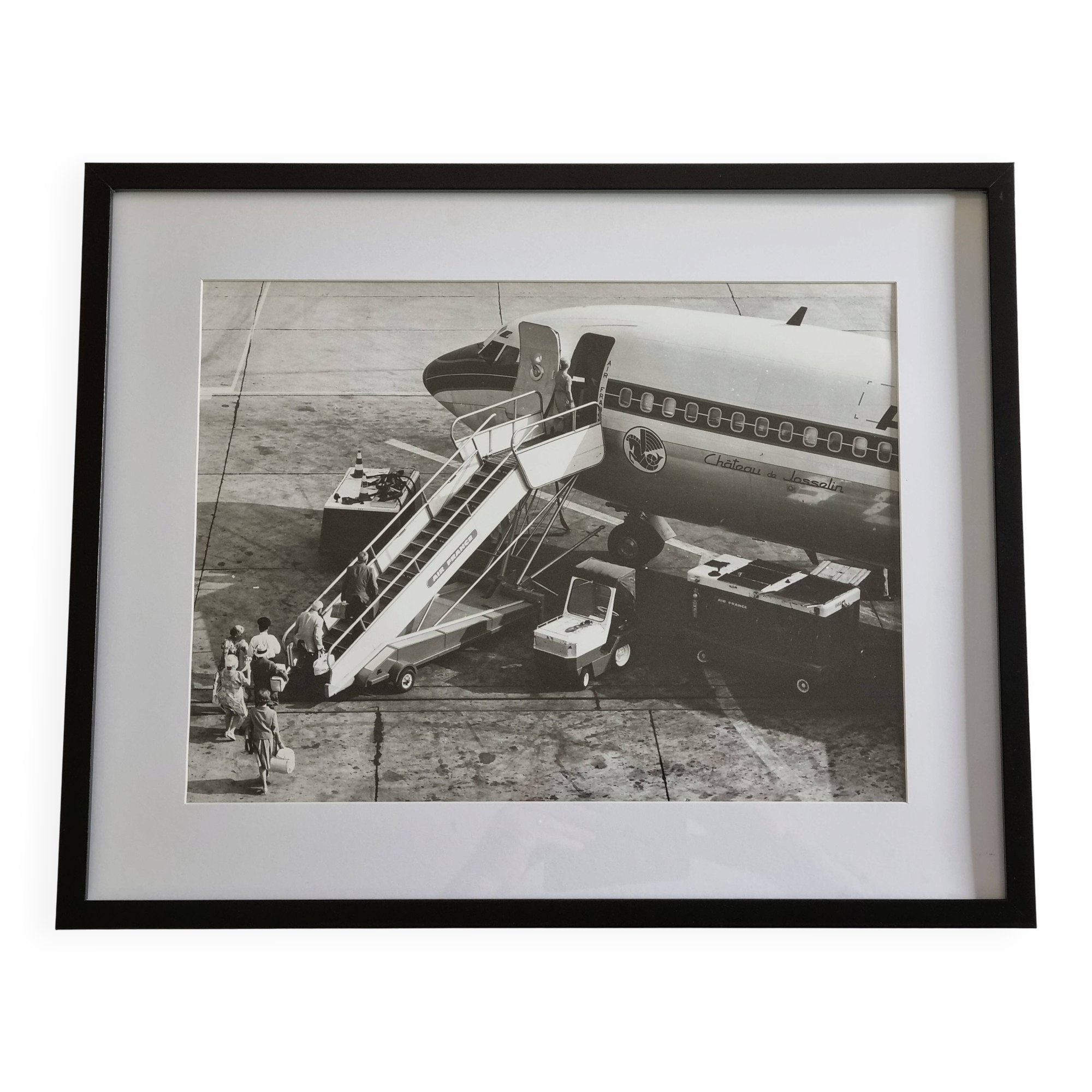 Photograph of Air France Caravelle "Château de Josselin" framed 53x43 cm