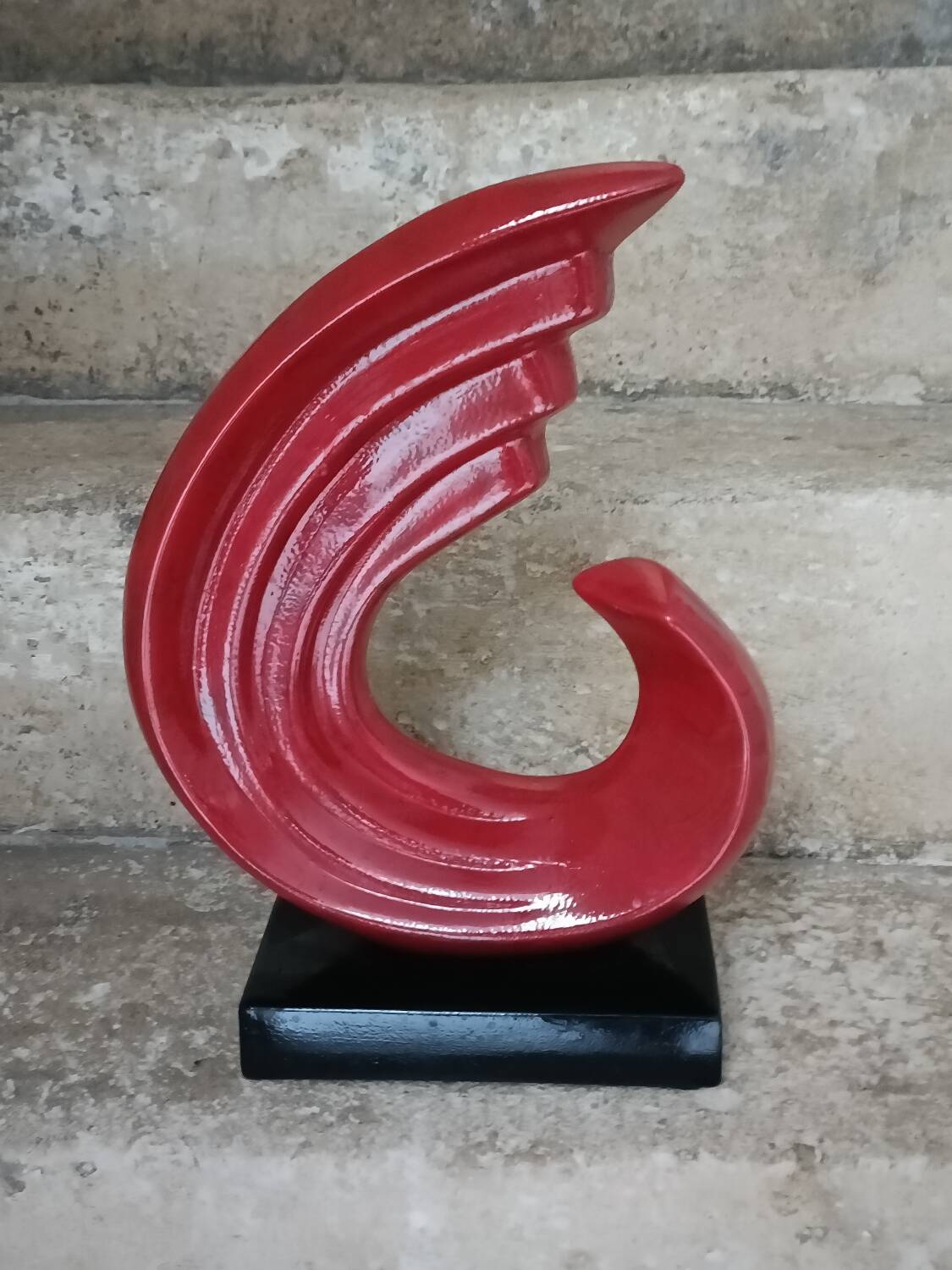 Sculpture abstraite en céramique