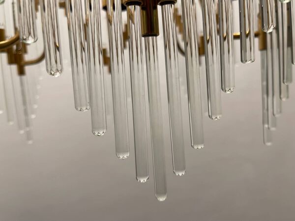 Lustre à tiges en verre de Murano années 1970