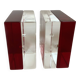 Pair of two-tone plexiglass bookends