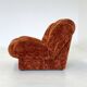 Vintage Italian Space Age armchairs in orange velvet