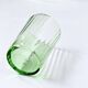 Set of 6 antique green blown glass goblets with fine fluting.