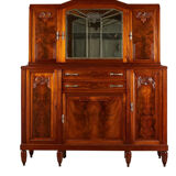 Art Deco period buffet in carved walnut