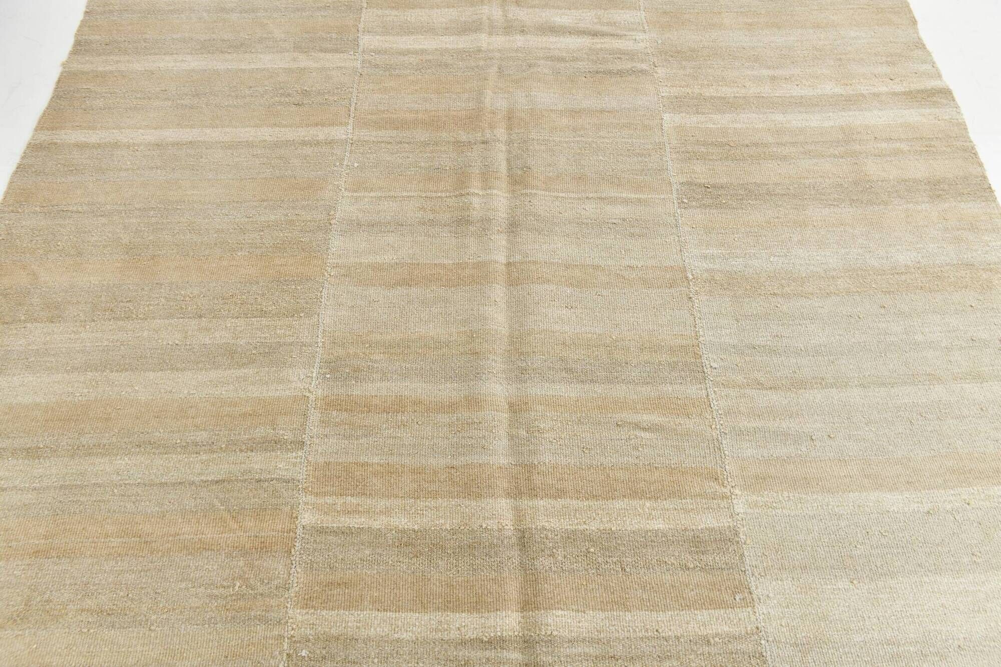 Tapis Kilim surdimensionné beige et crème 8x10, 234x294 cm