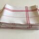 Series of 6 old cloths in linen thread