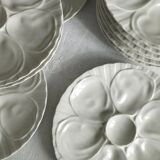 Lot de 6 assiettes à huîtres en porcelaine de Pillivuyt