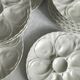 Set of 6 oyster plates in Pillivuyt porcelain.