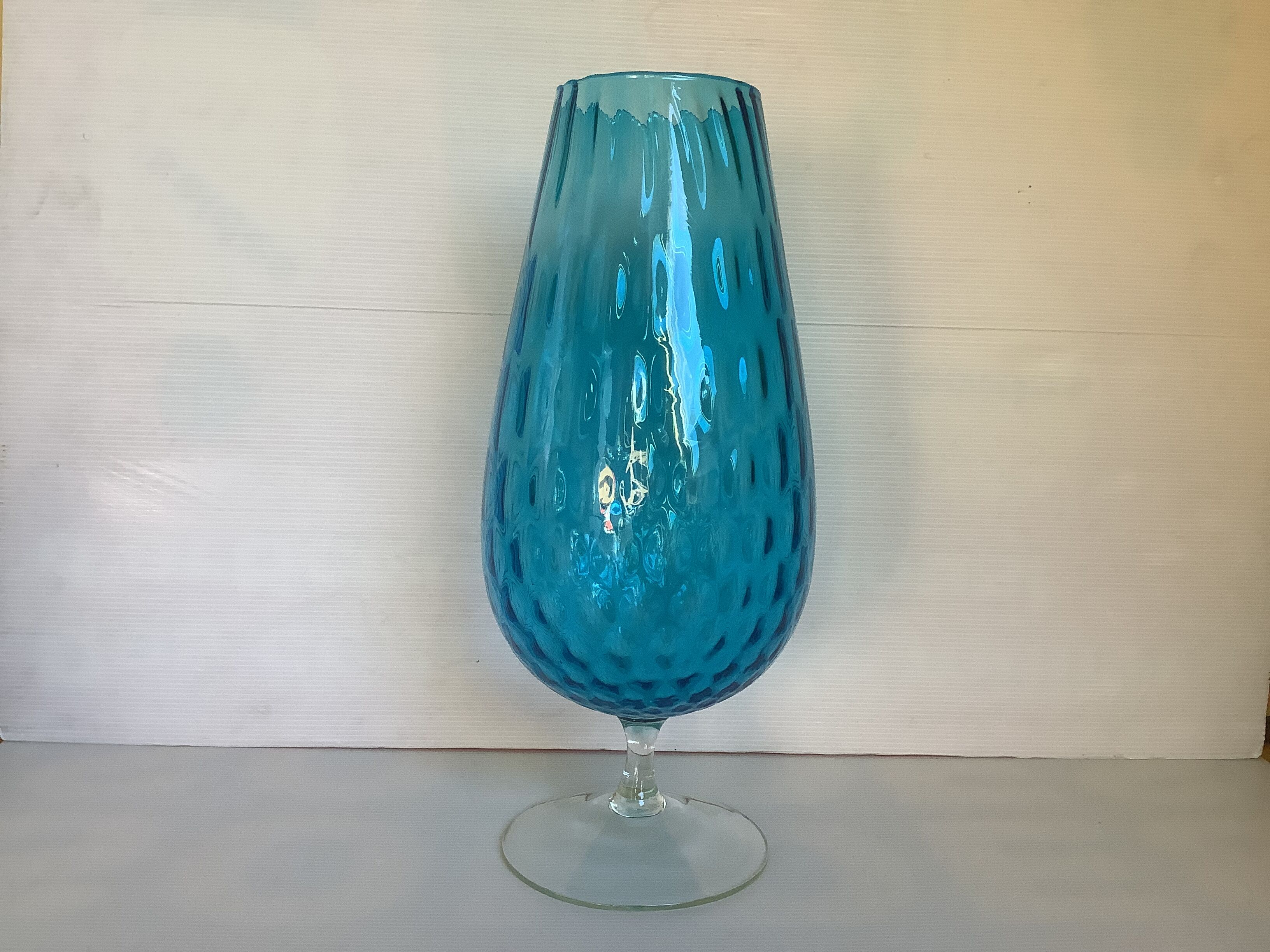 Vase empoli turquoise blue italy