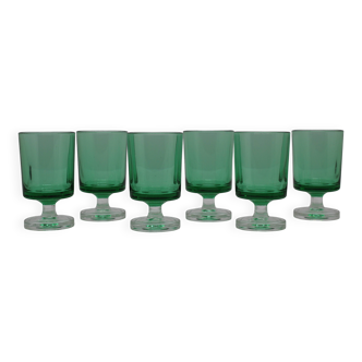 Lot de 6 verre à liqueur verts Luminarc