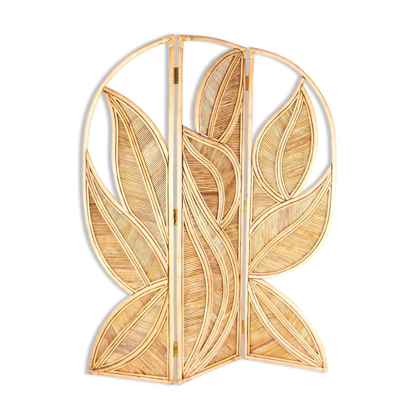 Double-sided rattan screen