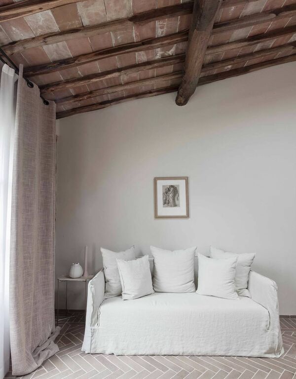Canapé Ghost – Gervasoni (Design Paola Navone) – Tissu Lino Bianco