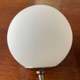 Chrome metal wall light and opaline ball