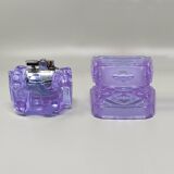 1970s Stunning Purple Smoking Set By Antonio Imperatore in Murano Glass. Ma