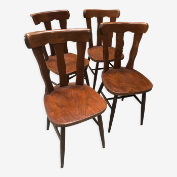 4 Old oak bistro chairs