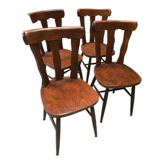 4 Old oak bistro chairs