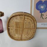 Rattan and brass basket 1970