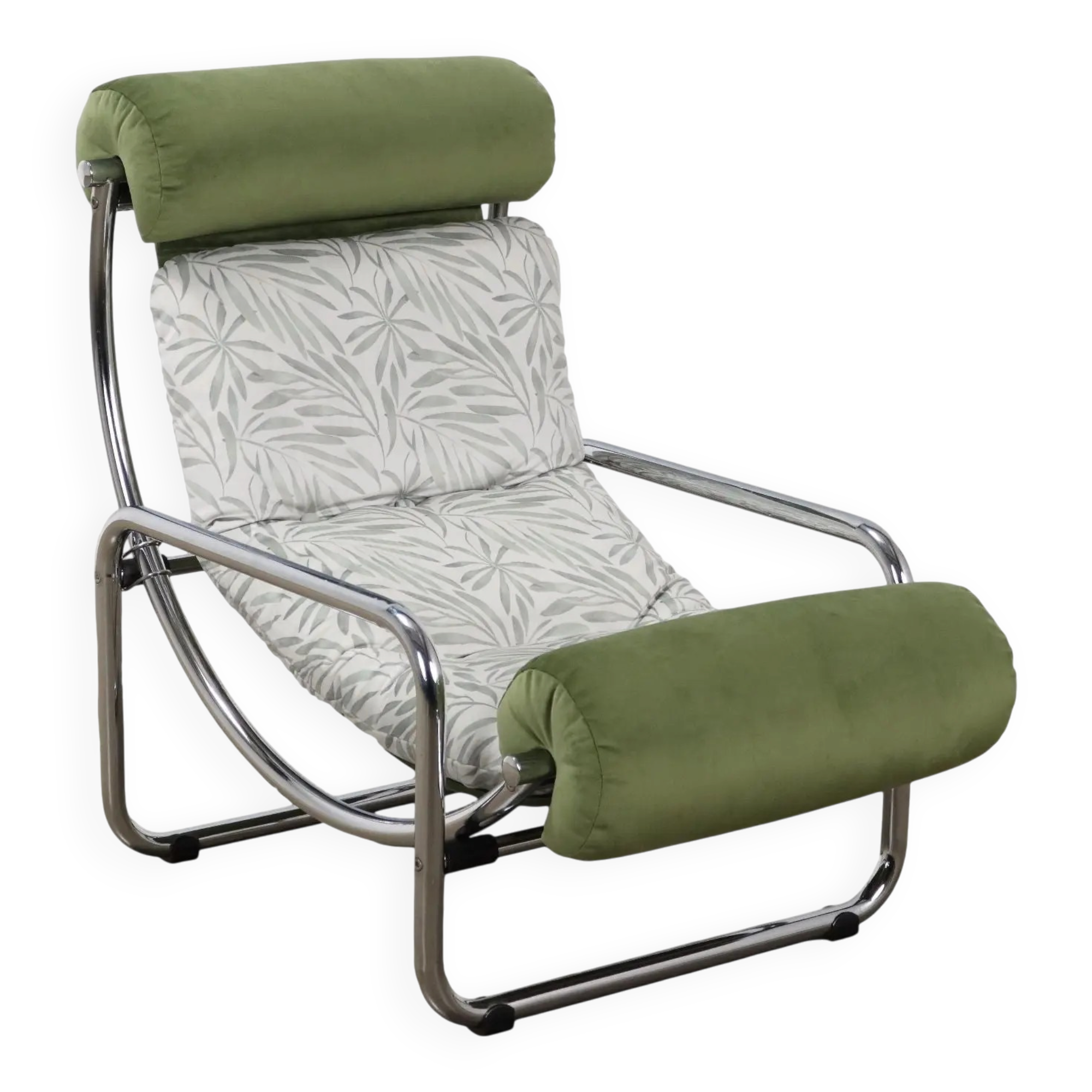 Fauteuil vintage Jungle Collection en velours, Italie, années 1960