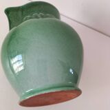 Glazed earthenware pitcher
