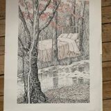 Lithograph - Stanislao Lepri - 1974