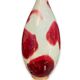 Large baluster vase in Chinese cracked ceramic Pigeon blood and celadon