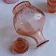 Carafe verre rose style art déco 14 cm