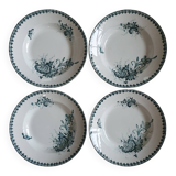 4 assiettes creuses Terre de Fer Louis XV