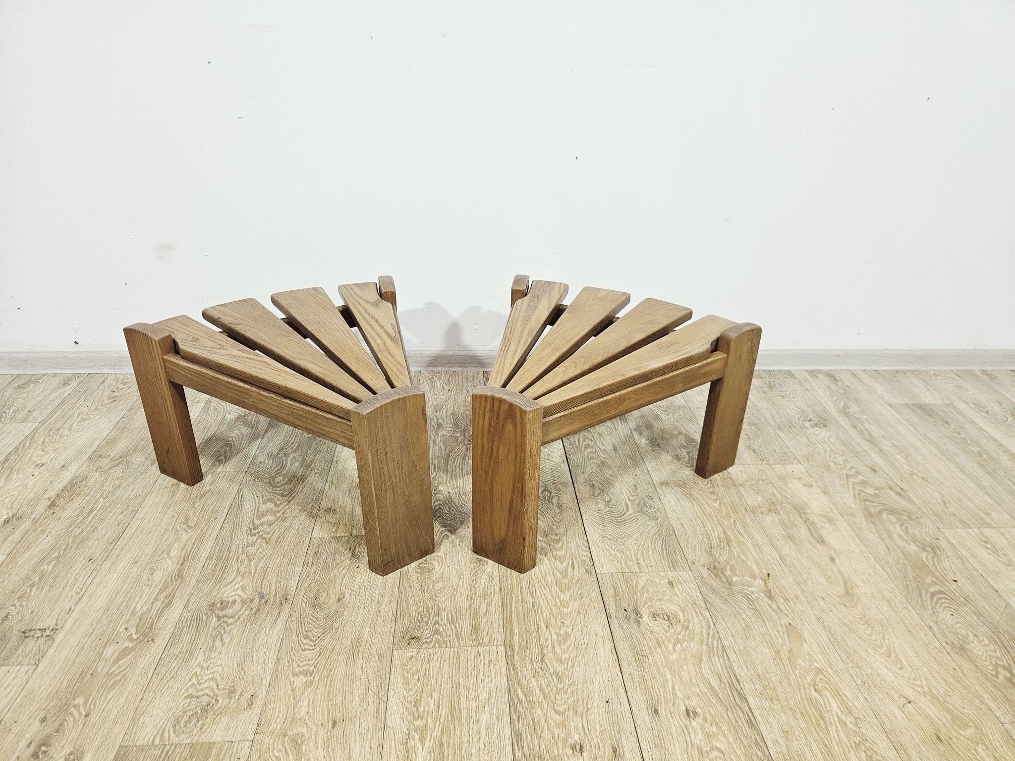Set of two modular/side tables, Dittman, oak, Netherlands, 1970s.