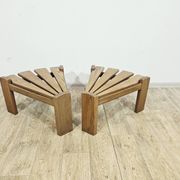 Set of two modular/side tables, Dittman, oak, Netherlands, 1970s.