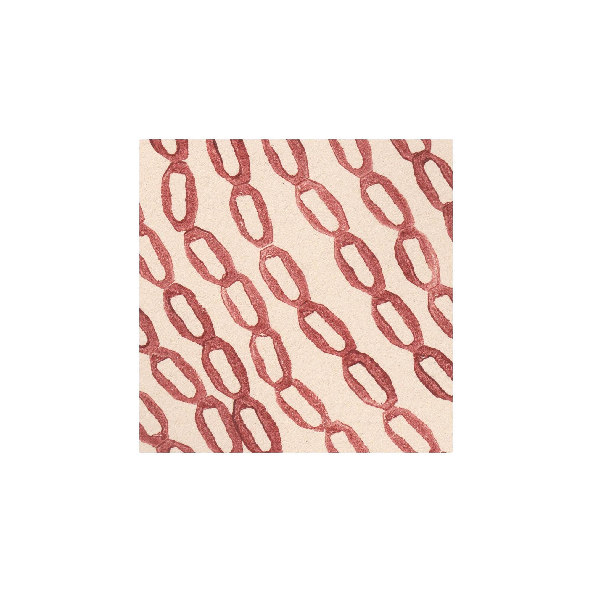 Abstract painting on paper, dark red illustration signed Eawy.