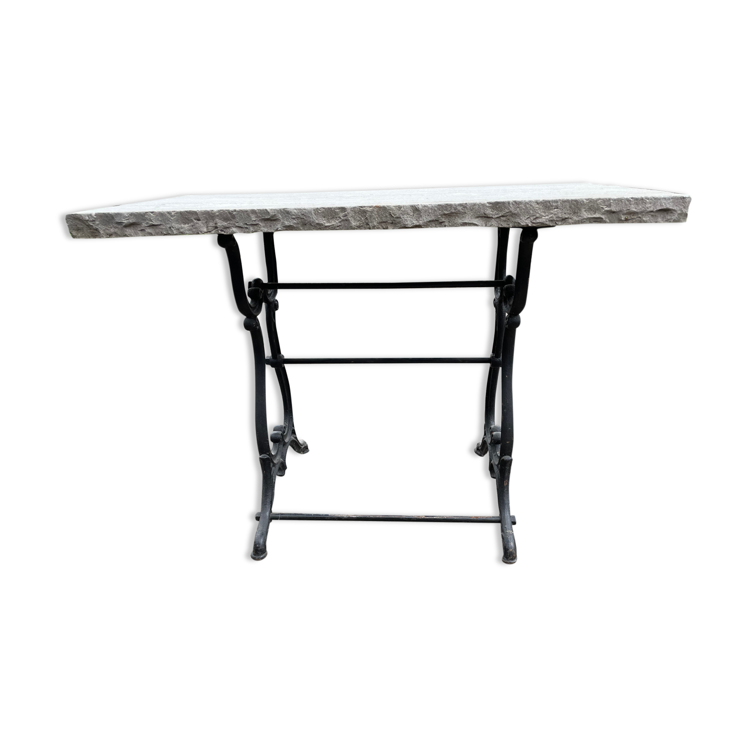 Garden table foot cast iron stone tray