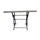 Garden table foot cast iron stone tray