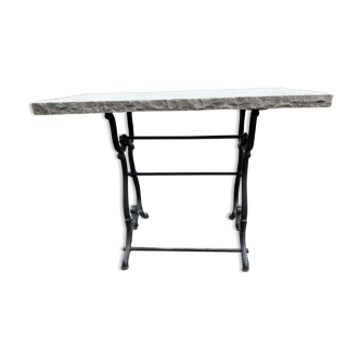 Garden table foot cast iron stone tray
