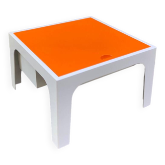 Table basse orange 1970