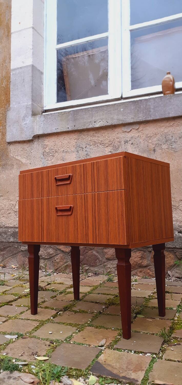 70s Scandinavian style bedside table