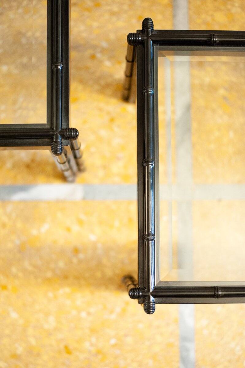 Gazebo model coffee tables, 1970s, set of 2.