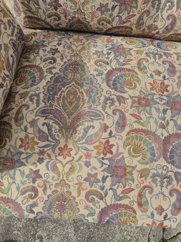 Canapé banquette aux décors florales style Louis Philippe d'époque nap