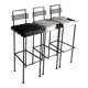 3 wrought iron bar stools | Olsson & Dam | Sweden | 1990s
