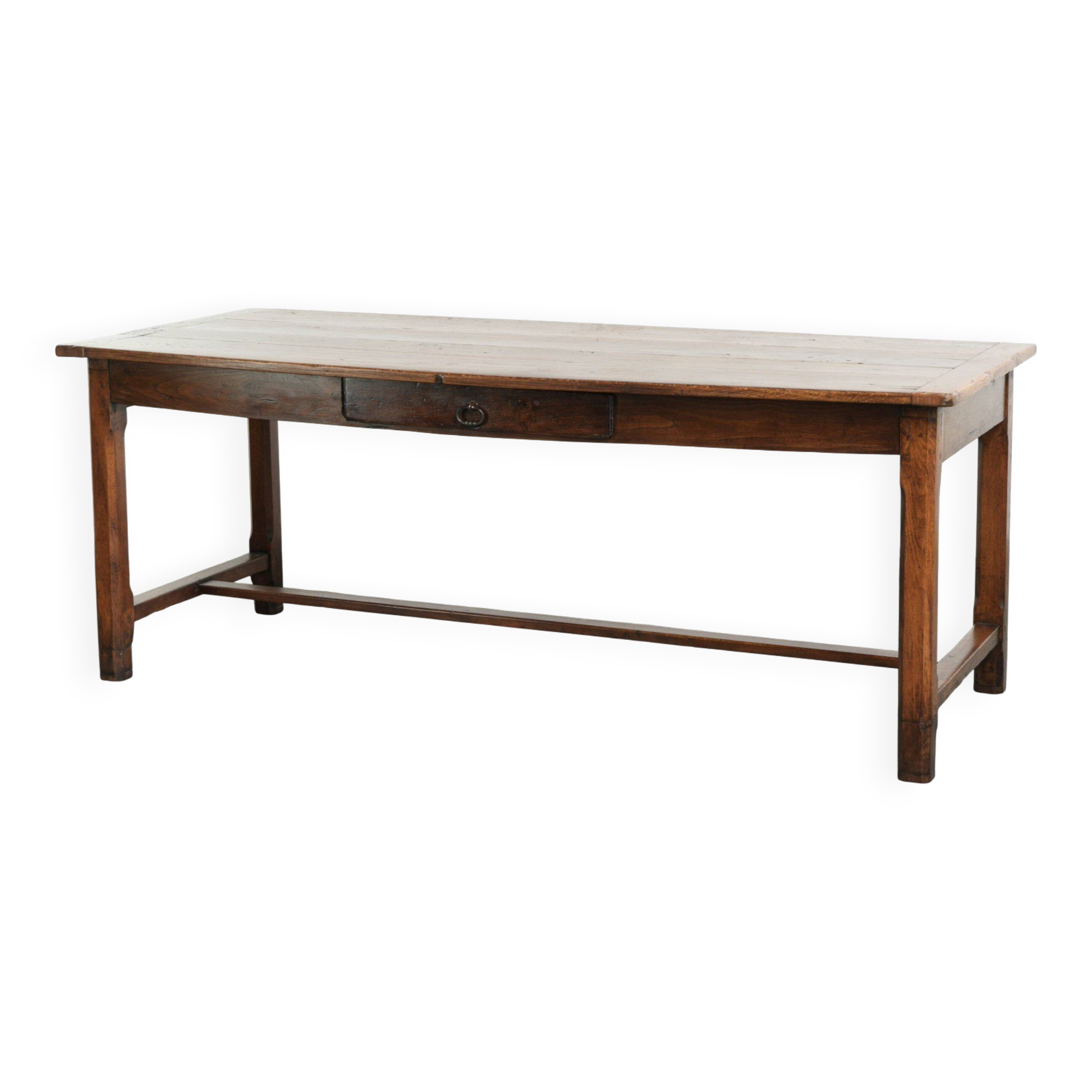 18th century French farmhouse dining table made of oak and fruitwood