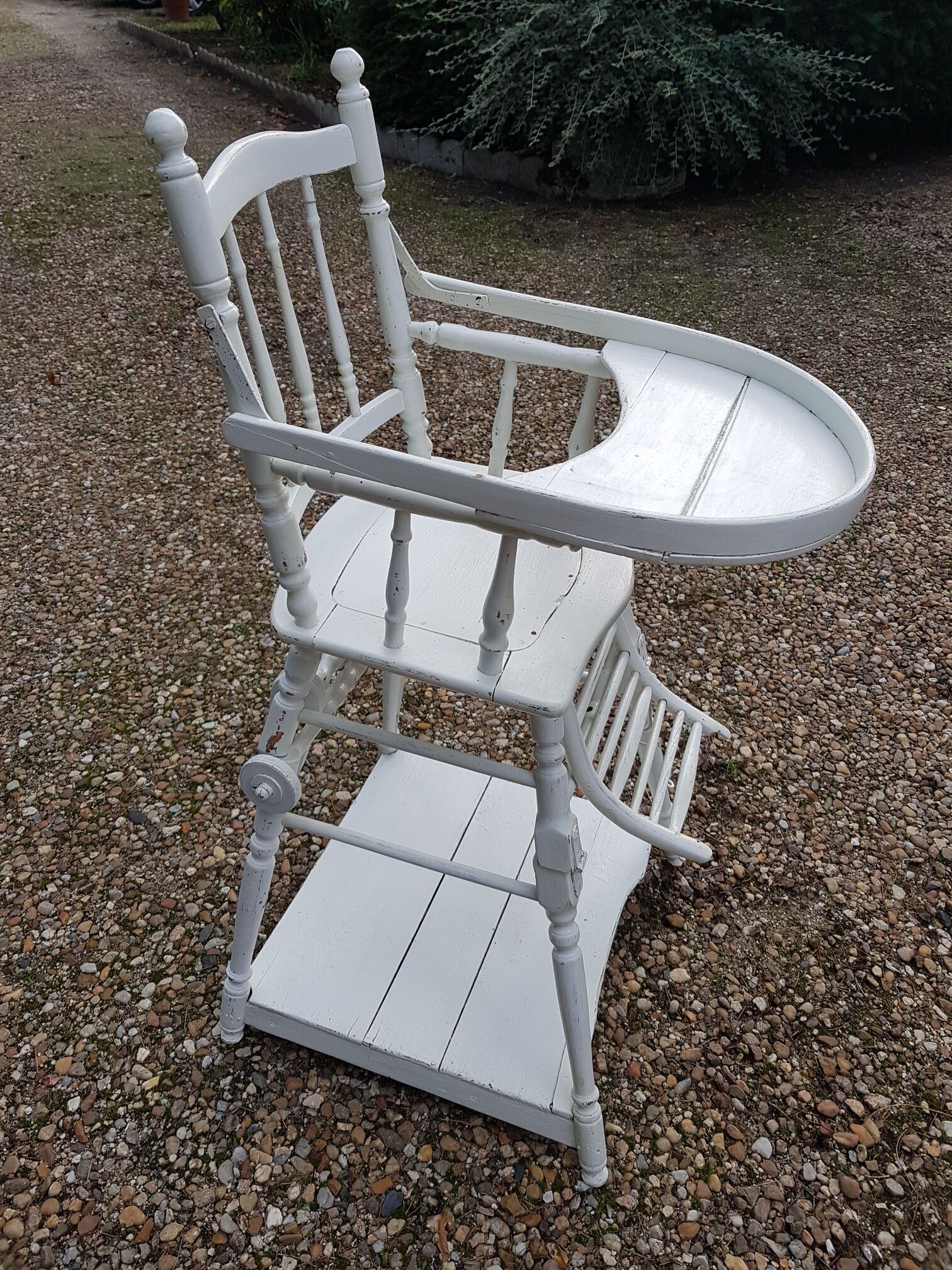Old white baby high chair
