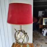 Lampe de table Sphère Armillaire Des Années 60 En Laiton