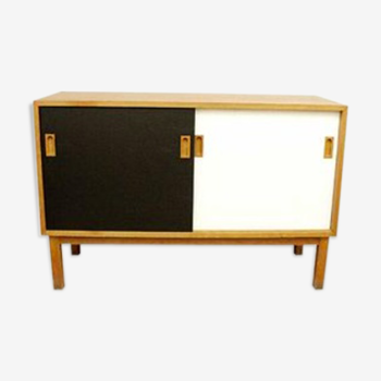 Two-tone teak vintage sideboard
