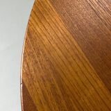 Danish Round Teak Dining Table with Extensions, 1970s