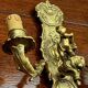 Pair of Louis XV style wall lights. Solid gilded bronze.