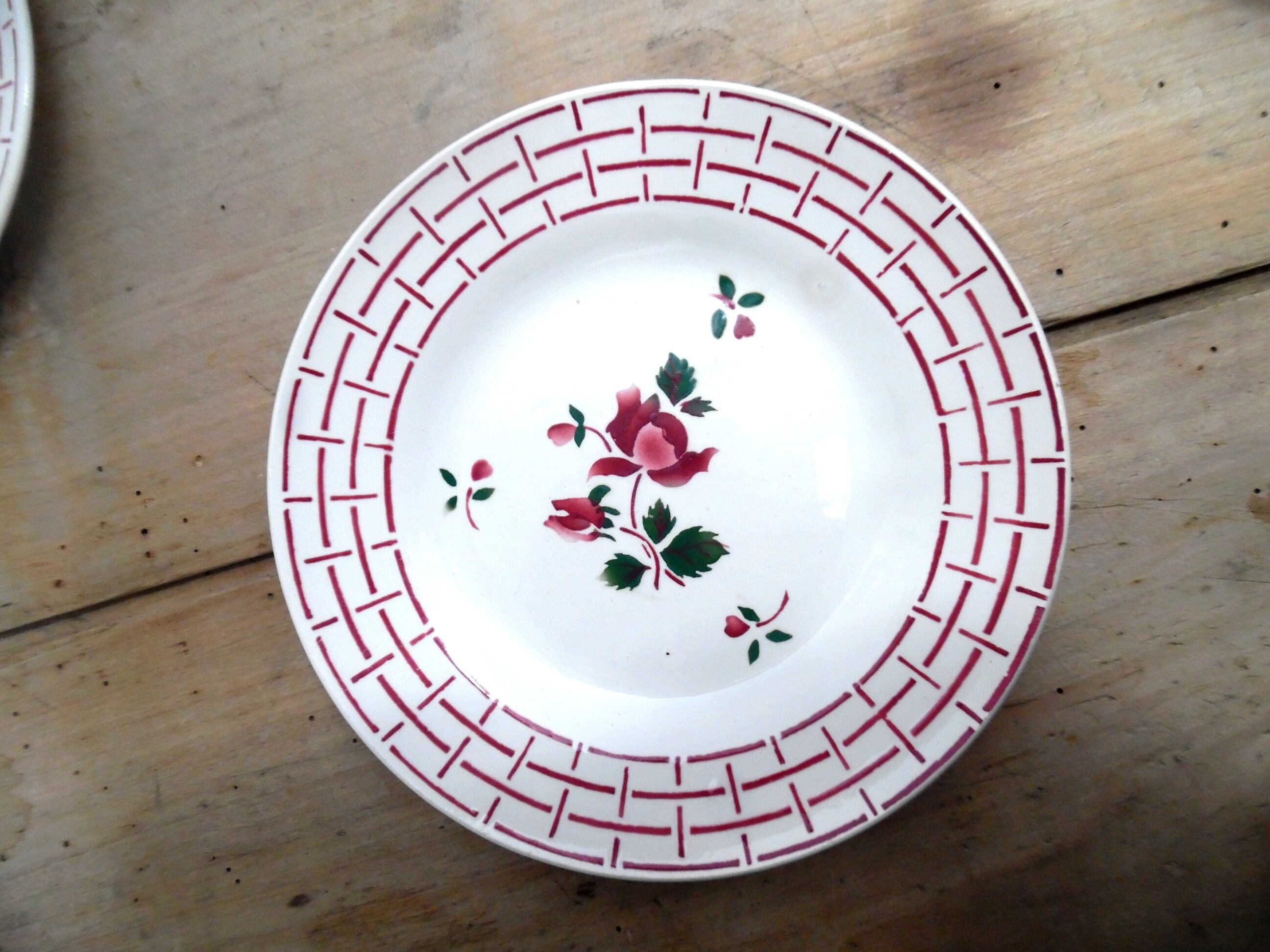 5 assiettes à dessert Digoin Sarreguemines