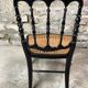 Children's chair Napoleon III period in blackened and canned wood
