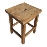 Oak workshop stool with grip