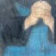 Painting young girl praying